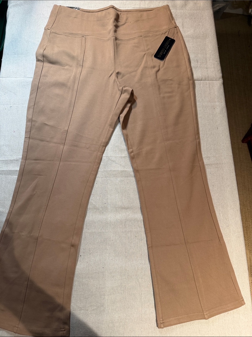 Boot-Flare Ponte Pants in Camel